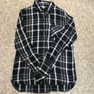 Wool rich button down shirt